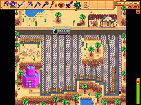 A Hoe can be used on dirt patches to collect Minerals, Artifacts, ore. . How to get to desert stardew